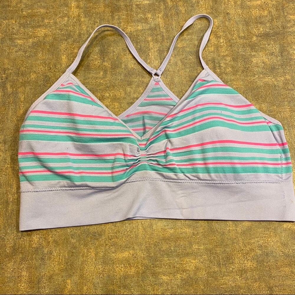 Urbanology Striped Racerback Bralette Women's Size XL Wireless Wirefree